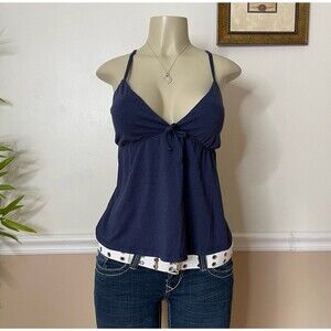 Urban Rebel Women’s Navy Blue Babydoll Tank Top